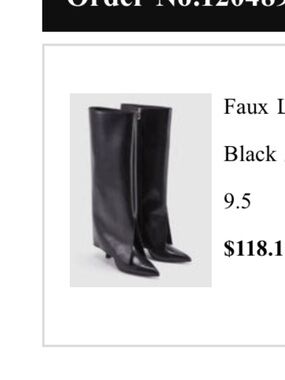 Urban Revivo Black Knee-High Pointed-Toe Heeled Boots